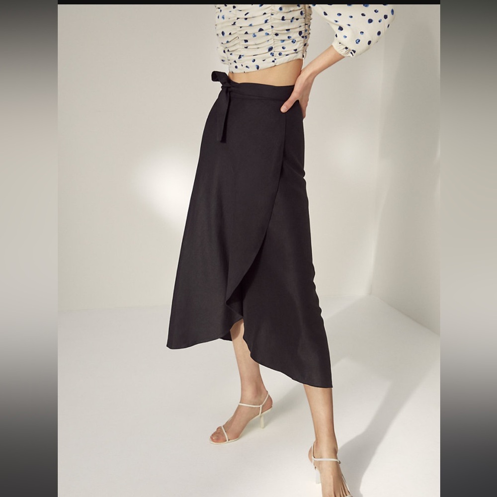 Wilfred black tie skirt